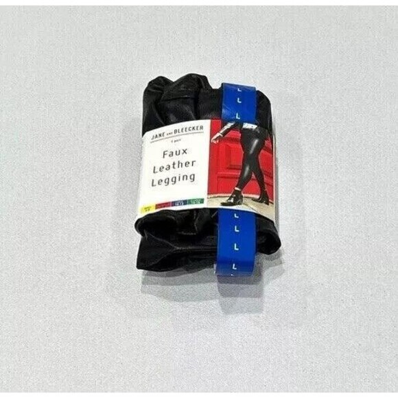 Jane and Bleecker Ladies’ Faux Leather Legging, Black, L - Picture 5 of 5